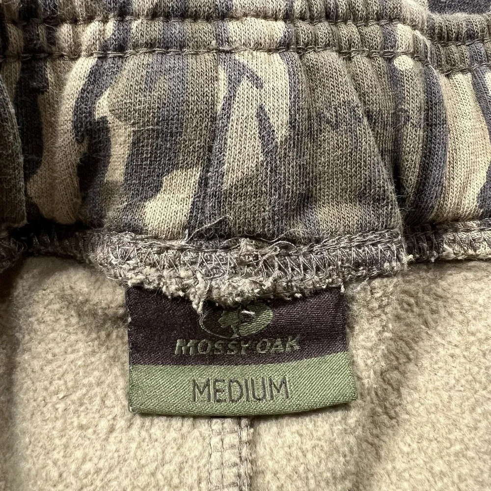 Mossy Oak Sweatpants Mens M Green Brown Cotton Mill Vintage Joggers Pockets